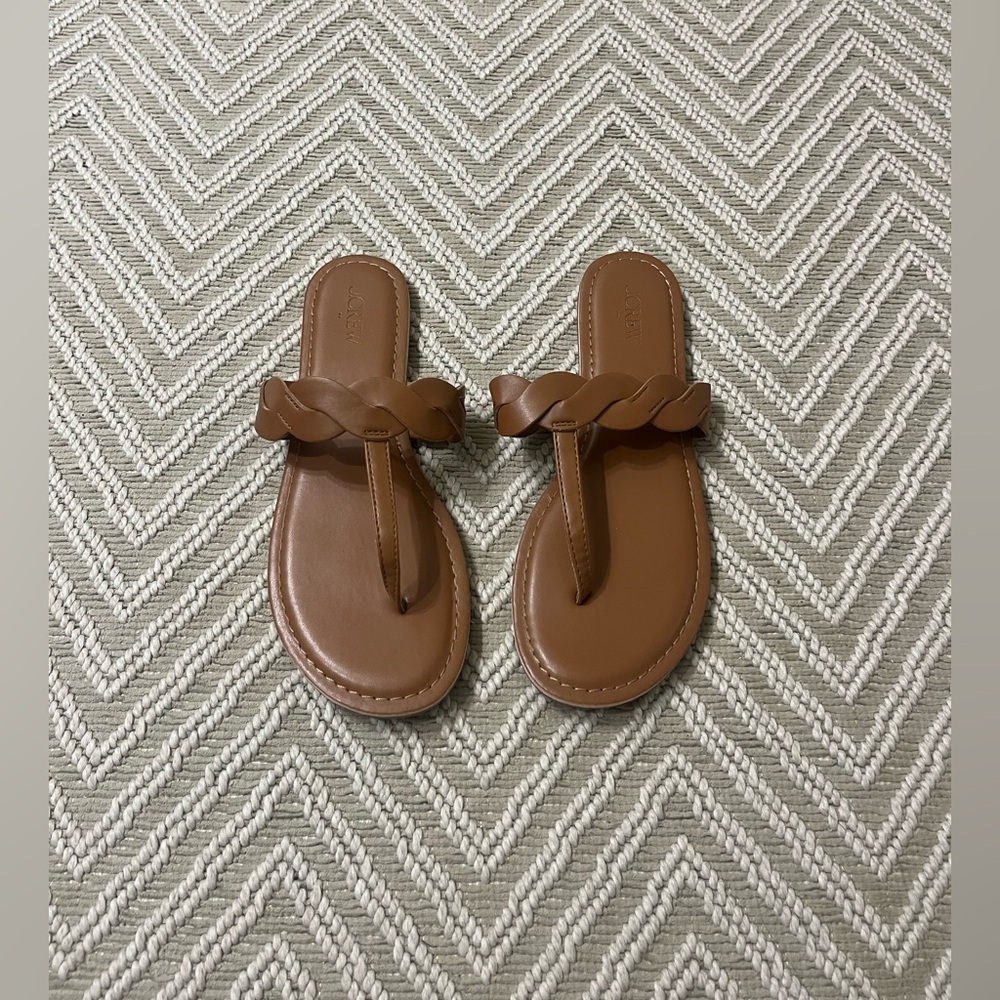 J. Crew Factory Tan Braided Sandals